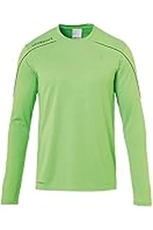 Uhlsport Stream 22 Trikot Langarm Sudadera de Entrenamiento, Hombre, Verde Fluor/Negro, 152
