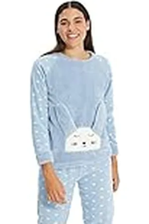 Trendyol Damen 3 Pack Gerade Lange Ärmel Lounge/Zuhause Regulär Pyjama-Set Conjunto de Pijama, , XL De Las Mujeres
