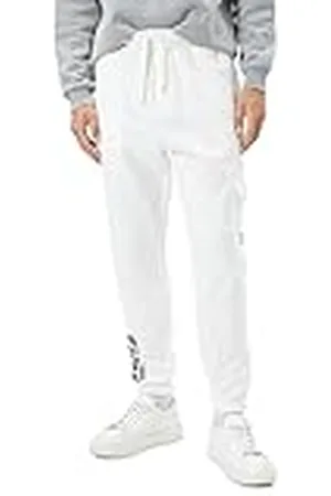 Koton Cargo Pocket Slogan Printed Drawstring Jogger Sweatpants Pantalones de chándal, , XL de los Hombres