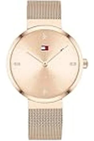 Tommy Hilfiger Reloj Analógico de Cuarzo para Mujer con Correa de Malla de Acero Inoxidable de Oro Rosa - 1782218
