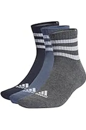 adidas 3 STRIPES CUSHIONED SPORTSWEAR MID CUT SOCKS 3 PAIR PACK, Calcetines Unisex Niños, legend ink/preloved ink/dark grey heather