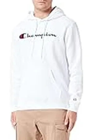 Champion Legacy American Classics-Powerblend Fleece Sudadera con Capucha, Color Blanco, S para Hombre