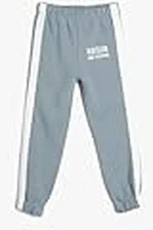 Koton Jogger Sweatpants Elastic Waistband Printed Detail Pockets Brushed Interior, Pantalones de chándal niñas,