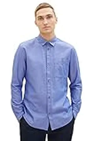 TOM TAILOR TOM TAILOR Camisa vaquera de sarga regular fit para hombre confeccionada en algodón, , 3XL