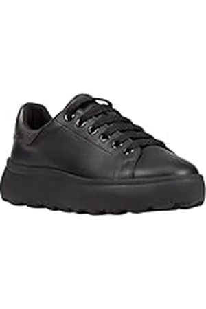 Geox D SPHERICA EC4.1 D, Zapatillas Mujer, Black/Gun, 37 EU