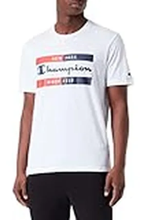 Champion Camiseta Crewneck Blanco Hombre