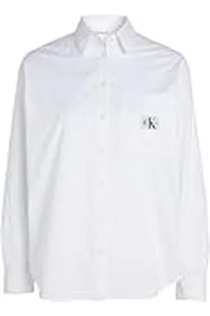 Calvin Klein Jeans Woven Label Relaxed Shirt J20J222610 Camisas de Tejido, , XL para Mujer
