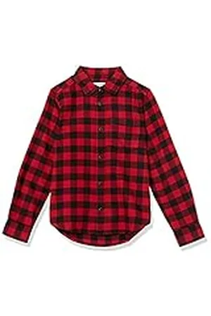 Amazon Camisa de Franela con Botones Niño, , 2 años
