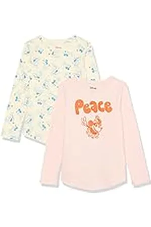 Amazon Disney | Marvel | Star Wars | Frozen | Princess Camisetas de Manga Larga Niña, Pack de 2, , 9 años