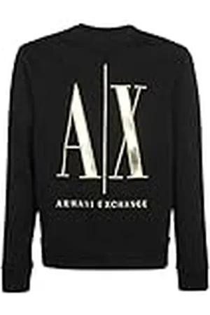 Armani Exchange Icon, Maxi Front Logo, Crew Neck Sudadera, , Extra Large de los Hombres