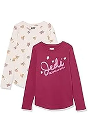 Amazon Disney | Marvel | Star Wars | Frozen | Princess Camisetas de Manga Larga Niña, Pack de 2, , 8 años