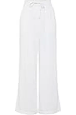 Pieces® Pcpia HW Wide Pants Pwp Mm Noos Pantalón De Pierna Ancha, Blanco Brillante, XL Mujeres