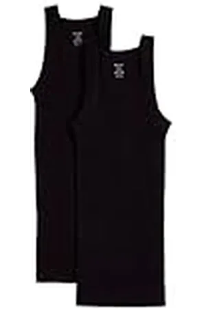 2Xist Camiseta sin Mangas de algodón Esencial de Corte Cuadrado para Hombre, Paquete de 2 Unidades, , L