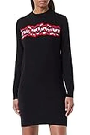 Moschino Logotipo de Rayas Jacquard Intarsia On The Front Vestido, , 42 para Mujer