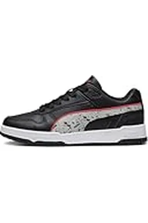 PUMA Rbd Game Low Graffiti Jr, Zapatillas, Negro Gris Ceniza para Todos los Tiempos Rojo Blanco, 39 EU