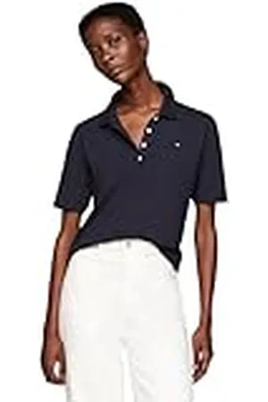 Tommy Hilfiger Polo de Manga Corta para Mujer Regular Fit, , XS
