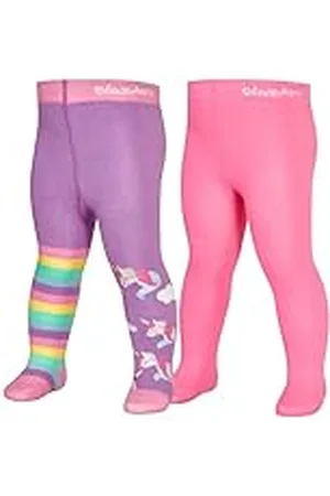 Playshoes Pantys Medias, Juego de 2 Unicornios, 110-116 cm Unisex niños