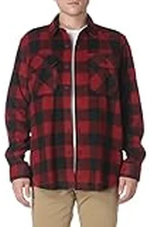 Wrangler Camiseta de manga larga para hombre - Rojo - Medium