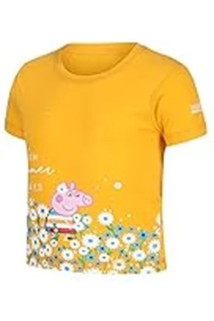 Regatta Peppa Tee, Camiseta Peppa Pig de mezcla de algodón Coolweave con diseño estampado, , 3 años
