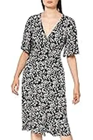 TRUTH & FABLE Vestido Midi Evasé de Punto Mujer, , 36