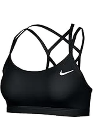 Nike Favorites Strappy Bra Sujetador de Deporte, Mujer, Black/White, L
