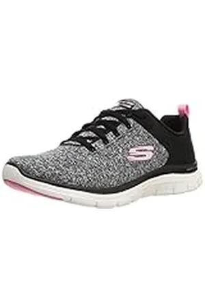 Skechers Flex Appeal 4.0 - Zapatillas para mujer, Negro/Rosa, 37 EU