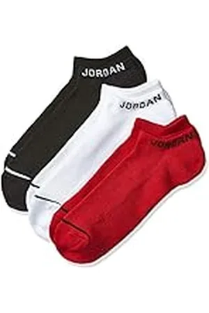 Nike Jumpman No-Show 3Ppk Calcetines, Hombre, Negro (Black/White/Gym Red), S