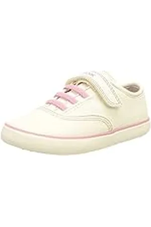 Geox J Gisli Girl A, Sneakers para Niña, Multicolor (White/Pink), 35 EU