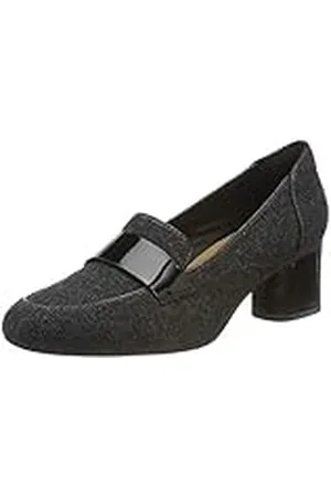 Clarks Un Cosmo Way, Zapatos de Tacón Mujer, Gris (Grey Textile Grey Textile), 39.5 EU Estrecho