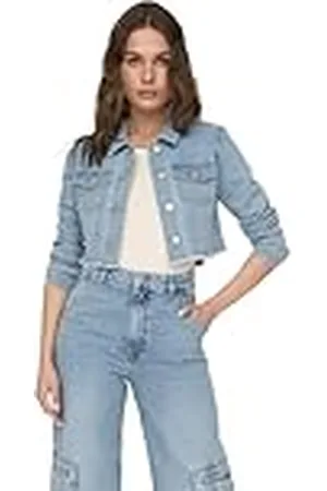 ONLY Onlwonder LS Cropped Dnm Gua-Chaqueta Vaquera, , XS para Mujer