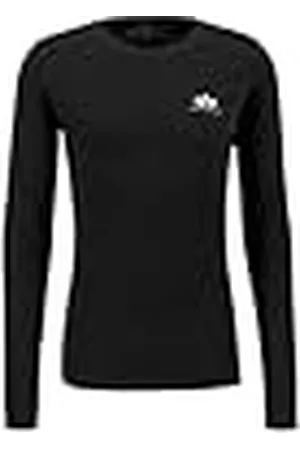 Alpha Industries Back Print Heavy LS Camiseta, Negro (Black-03), XS para Hombre