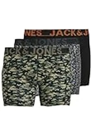 JACK & JONES Jacdanny Trunks 3 Pack Pls Bóxer, Negro/Paquete: Negro-Negro, 4XL Grandes para Hombre