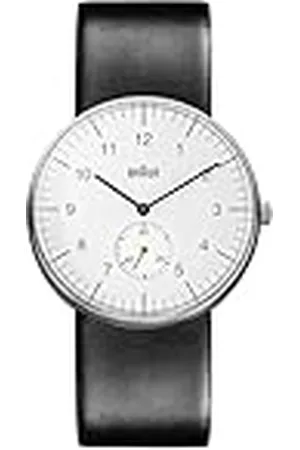 von Braun BN0024WHBKG - Reloj analógico de caballero de cuarzo con correa de piel negra