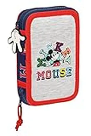 Glowlab Safta Mickey Mouse Only One - Estuche Escolar Niño, Estuche con Colores, con 28 Útiles Incluidos, Ideal para Niños, Cómodo y Versátil, Calidad y Resistencia, 12.5x4x19.5 cm, Color