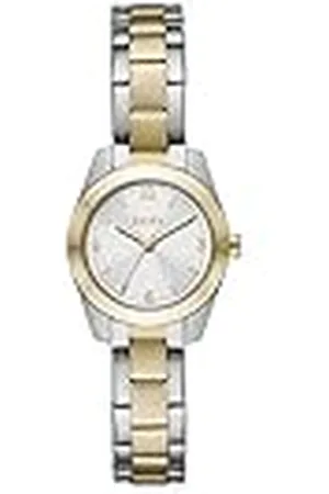 DKNY Reloj para mujer Nolita, movimiento de tres manecillas, 26mm 2T Plata/Oro Caja de acero con correa de acero, NY2922
