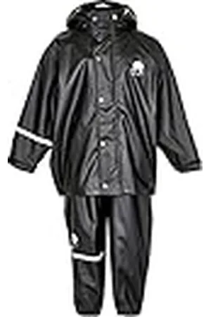 CeLaVi Zweiteiliger Regenanzug In Vielen Farben Chaqueta Impermeable, Negro (Schwarz), 98/104 (Talla del Fabricante: 100) para Niños
