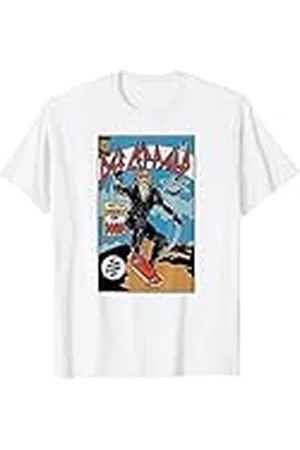 Def Leppard Camiseta de Tirantes con Cuello Crew para Hombres Adultos, Unisex Niños, Manga Corta, , Talla S, Cómic, Halloween, Dibujos Animados