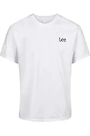 Lee Mens Cotton T Shirt Standard Fit Camiseta, White, XL para Hombre