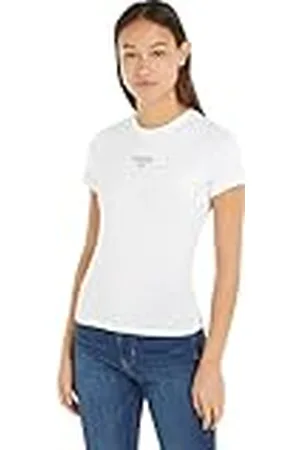 Tommy Hilfiger Camiseta de Manga Corta Mujer Slim Logo Cuello Redondo, , 4XL