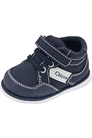 chicco Zapatillas Niño con Cierre de Gancho y Bucle y Cordones Elásticos, Cómodas, Flexibles y Transpirables, para Primavera, Otoño e Invierno, Zapatos Niño y Chico, Azul (1), 22 EU
