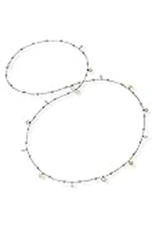 Engelsrufer Collar para mujer Little Joy de plata de ley en tricolor con elementos de encanto en plata, oro y oro rosa – Longitud: 80 cm, Länge 80 cm, Plata esterlina, No es una piedra preciosa