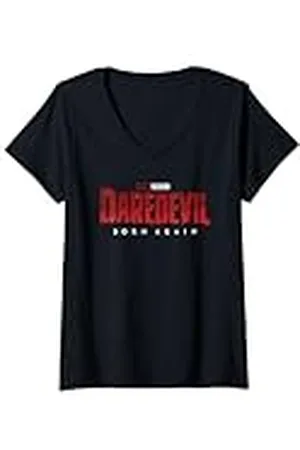 Daredevil Mujer Born Again Red Logo Camiseta Cuello V