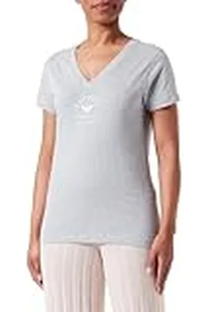 Emporio Armani Iconic Stretch Cotton Logoband Loungewear T-Shirt Mujer, , XS