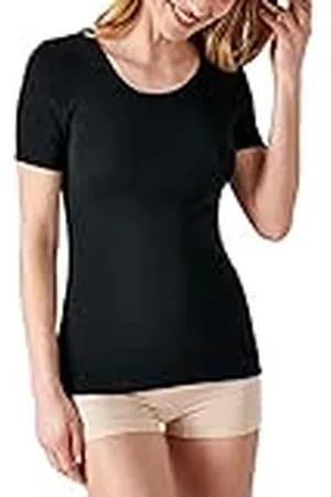 Damart Camiseta Thermolactyl de Manga Corta de canalé Fino Ropa Interior, , S para Mujer