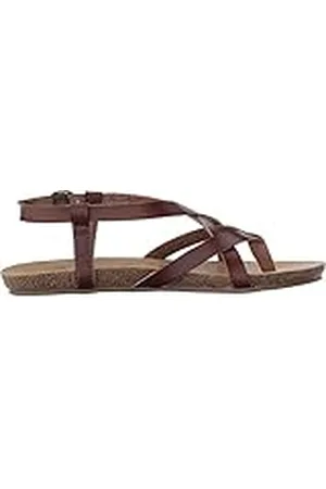 Blowfish Sandalias planas para mujer Blowfish, laguna/turquesa, estilo floral, talla M 9,5 (EE.UU.), color Marrón, talla 40 EU