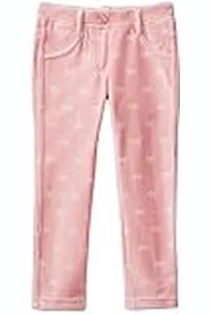 Benetton Pantalone 4ouuge01d, Pantalones Niñas, Rosa , 82