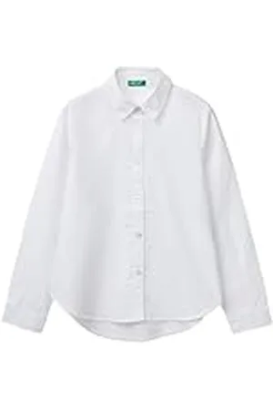 Benetton Camisa 5x9zcq03a, Color Blanco, 170 cm para Niñas