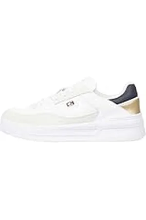 Tommy Hilfiger Basketball Sneaker Mujer Metallic Calzado, (White), 40