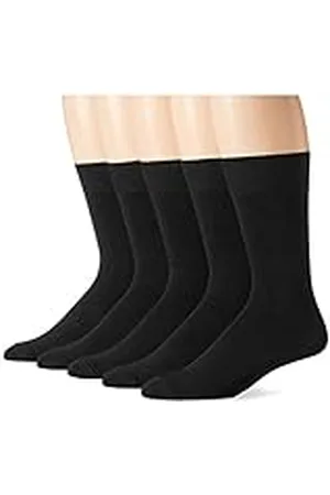 Amazon Calcetines de Vestir de un Color Hombre, 5 Pares, , 41-46