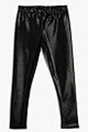 Koton Faux Leather Leggings Elastic Waistband, Leggings niñas,